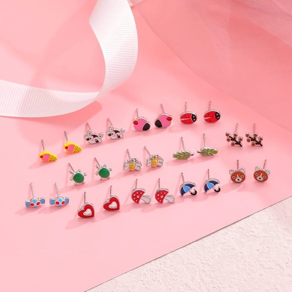 New Hypoallergenic Stainless Steel Mix Color Girls Stud Earrings Sets Un… main image 8